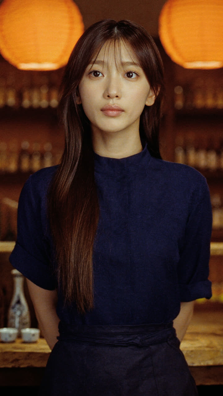 주인장 주인장이 카운터 너머에 있다